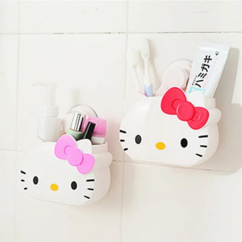 Hello Kitty Toothbrush Holder, Multifunctional Wall Bathroom Storage Rack, Wall Mount Toothbrush Holder for Bathroom Hello Kitty Toothbrush Holder, Multifunctional Wall Bathroom Storage Rack, Wall Mount Toothbrush Holder for Bathroom